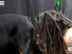 Mom Helps Daughter Fuck The Dog